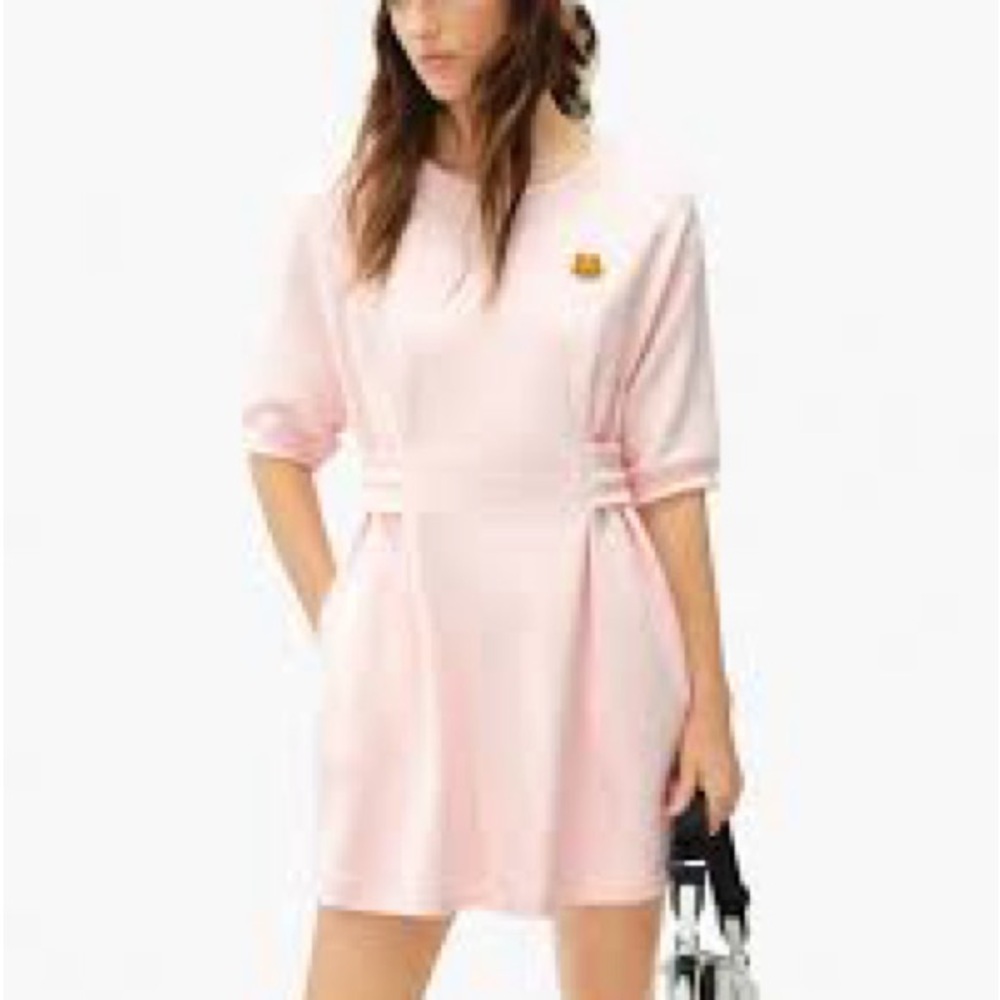 Kenzo Light Pink Dress with Embroidered Patch